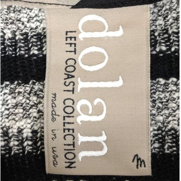 Anthropologie Dolan Cowl Neck Knit Top Women M Black Gray Pullover Career Casual - Picture 7 of 8